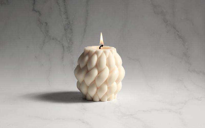 Natural handmade soy candle crafted in New Zealand for eco-friendly living